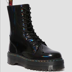 Dr. Martens Jadon Hi Rainbow Patent Platform Boots